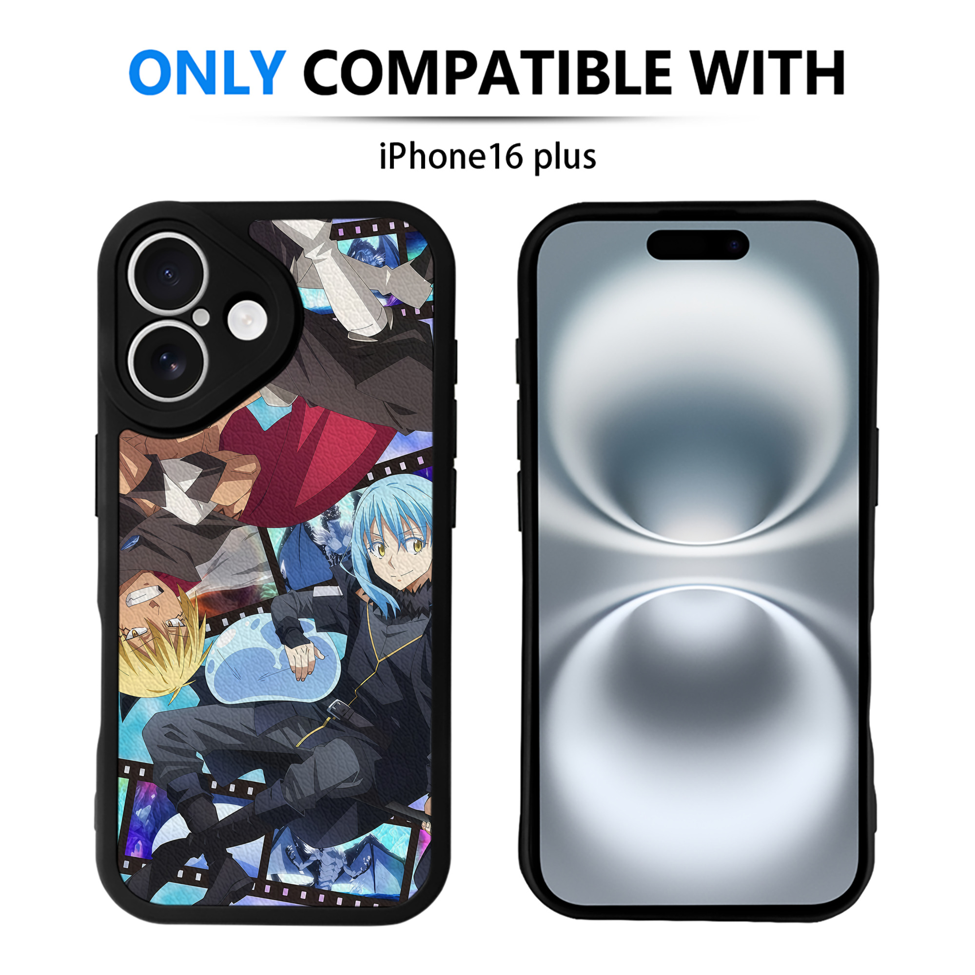 （画像用） 転スラ Regarding Reincarnated to Slime 【iPhone 16シリーズ対応】シリコンスマホケース（レザー調） 材質：シリコン